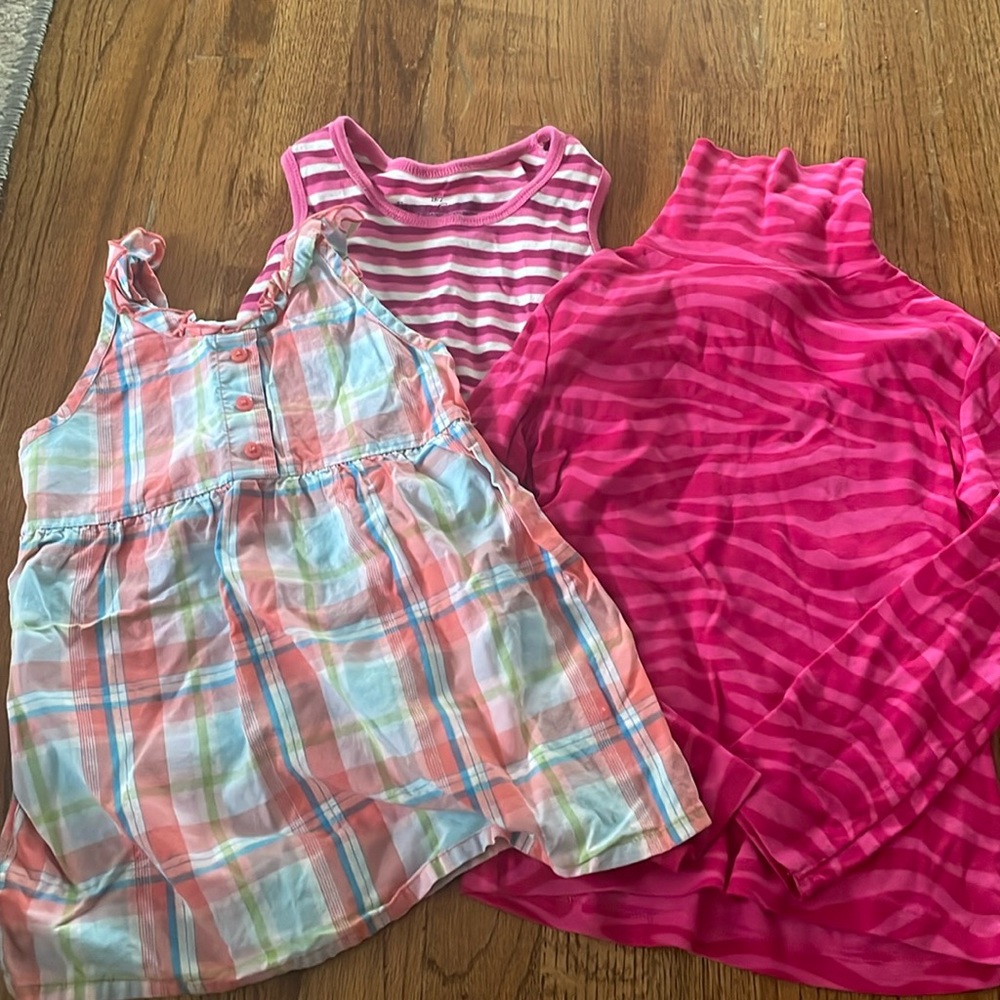 Bundle of 3 little girl tops